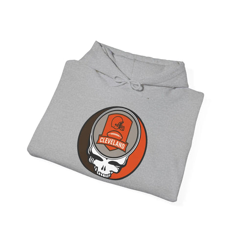 Grateful Dead - Cleveland Browns Stealie Grateful Dead Hooded Sweatshirt - NFL - StealieShop