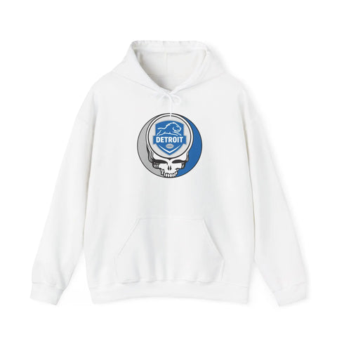 Grateful Dead - Detroit Lions Stealie Grateful Dead Hooded Sweatshirt - NFL - StealieShop