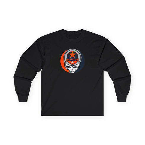 Grateful Dead - Houston Astros Classic Stealie Long Sleeve Tee - MLB - StealieShop