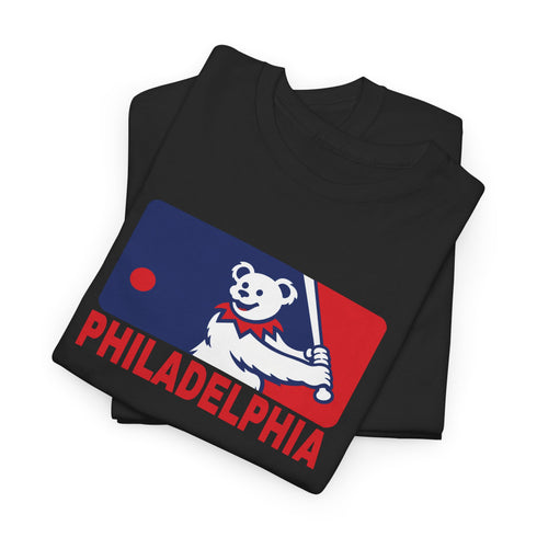 Philadelphia Phillies Dancing Bear MLB Logo Unisex Grateful Dead T-Shirt