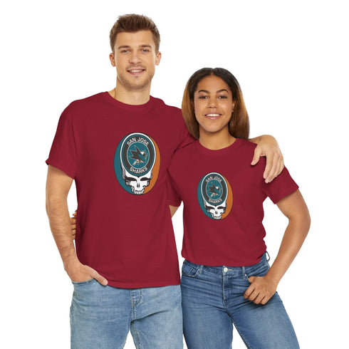 San Jose Sharks Grateful Dead Steal Your Face T-Shirt - NHL - StealieShop