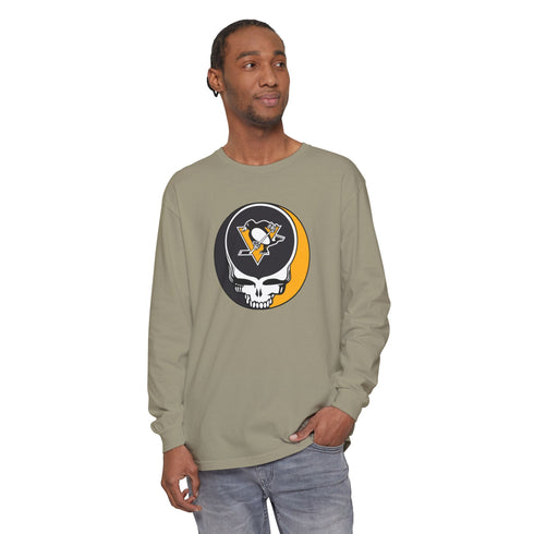 Pittsburgh Penguins Vineyard Collection Unisex Garment-Dyed Long Sleeve T-Shirt