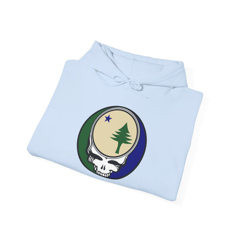 Maine Unofficial State Flag Stealie Unisex Heavy Blend Hoodie