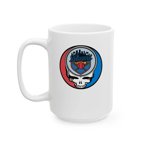Grateful Dead - Miami Marlins Stealie Ceramic Mug - MLB - StealieShop