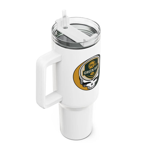 Grateful Dead - Green Bay Packers Stealie "Fat Man" Tumbler, Double Insulated 40oz Travel Mug - StealieShop