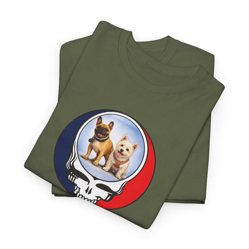 Custom Dog Stealie Unisex Grateful Dead T-Shirt (160)