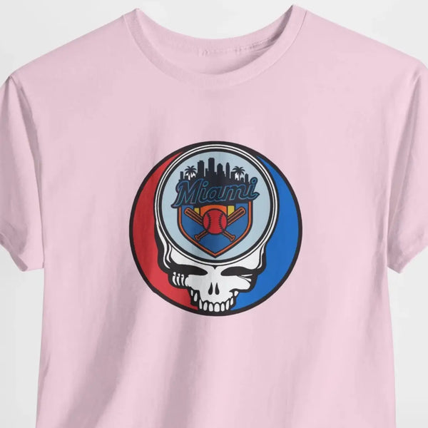 Grateful Dead - Miami Marlins Classic Stealie T Shirt - MLB - StealieShop