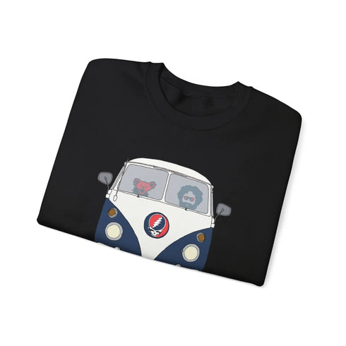 Grateful Dead - Jerry's Takin' The Bus Life is dead. Crewneck Sweatshirt - StealieShop