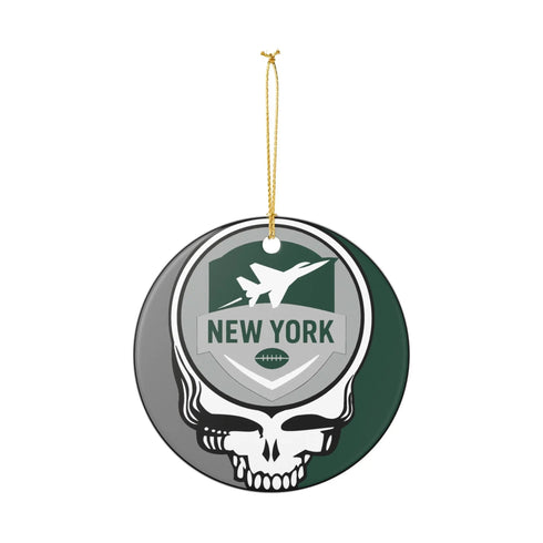 Grateful Dead - New York Football Stealie Christmas Ornament - StealieShop