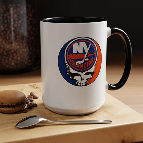New York Islanders Grateful Dead Stealie Coffee Mug (11oz or 15oz) - StealieShop