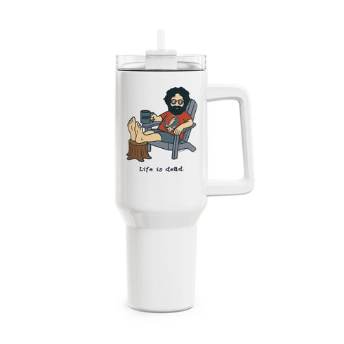 Grateful Dead - Jerry's Chillin' - Life is dead. "Fat Man" Tumbler, Double Insulated 40oz Travel Mug - StealieShop