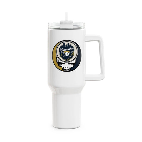 Grateful Dead - Milwaukee Brewers "Fat Man" Tumbler, Double Insulated 40oz Travel Mug - StealieShop