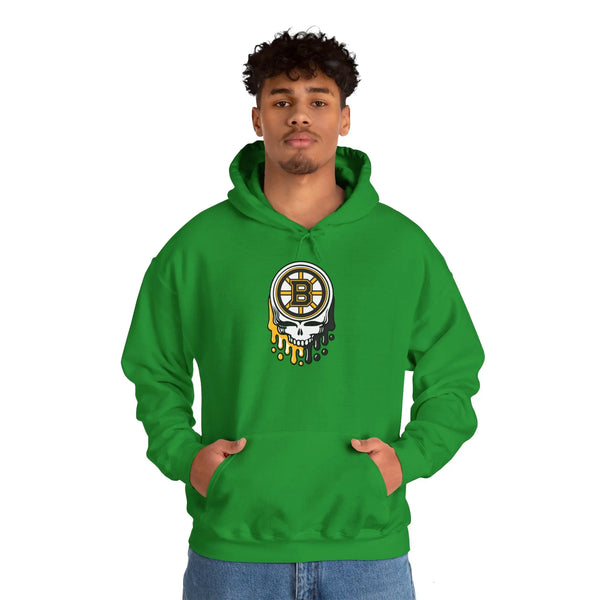 Boston Bruins Dripping Stealie Unisex Heavy Blend Hoodie Printify