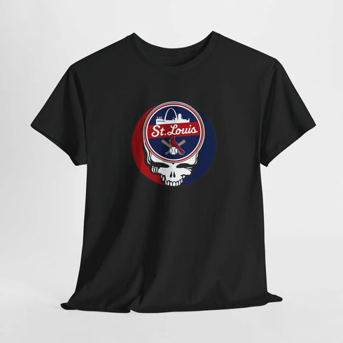 Grateful Dead - St. Louis Cardinals Grateful Dead Steal Your Face T-Shirt - MLB - St Louis - StealieShop