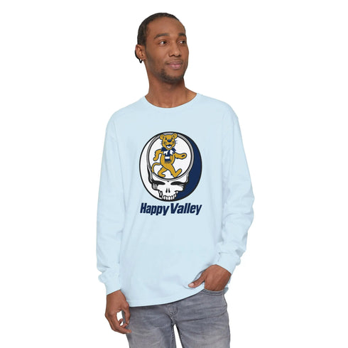 Grateful Dead - Happy Valley Dancing Lion Stealie Garment-Dyed Long Sleeve T-Shirt - StealieShop