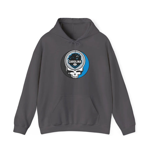 Grateful Dead - Carolina Panthers Stealie Grateful Dead Steal Your Face Unisex Hoodie - NFL - StealieShop
