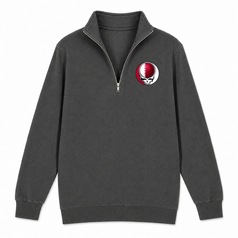 Qatar FIFA World Cup - Premium Grateful Dead Quarter-Zip Pullover - Charcoal - 6