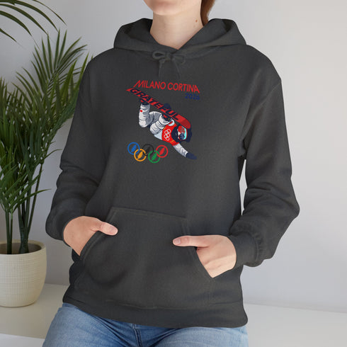 'Snowboardin' Jerry' 2026 Milano Cortina Olympics Unisex Heavy Blend Hoodie
