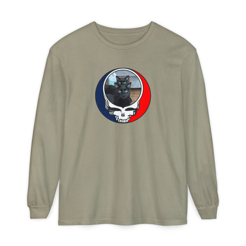 Custom Cat Garment-Dyed Long Sleeve T-Shirt (60)