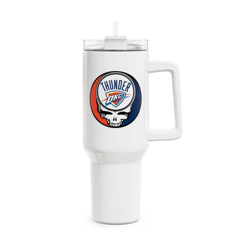 Grateful Dead - OKC Thunder Stealie "Fat Man" Tumbler, Double Insulated 40oz Travel Mug - StealieShop