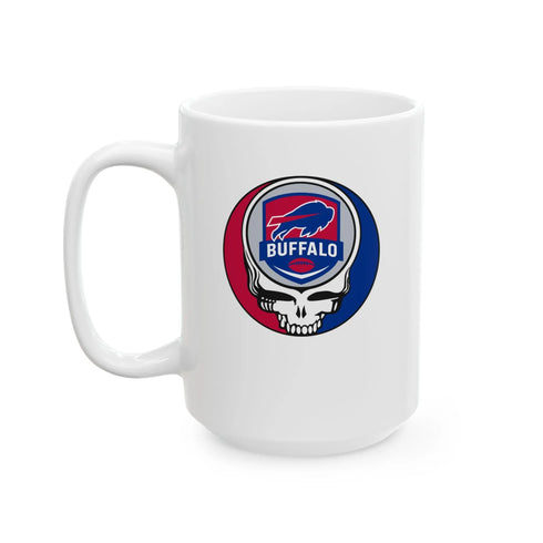 Grateful Dead - Buffalo Bills Stealie Ceramic Coffee Mug - NFL - StealieShop