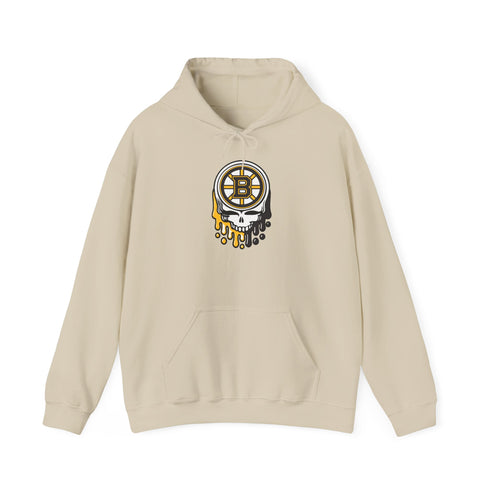 Boston Hockey Dripping Stealie Unisex Heavy Blend Hoodie