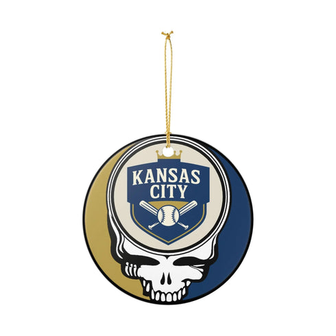 Grateful Dead - Kansas City Baseball Baseball Stealie Christmas Ornament - StealieShop