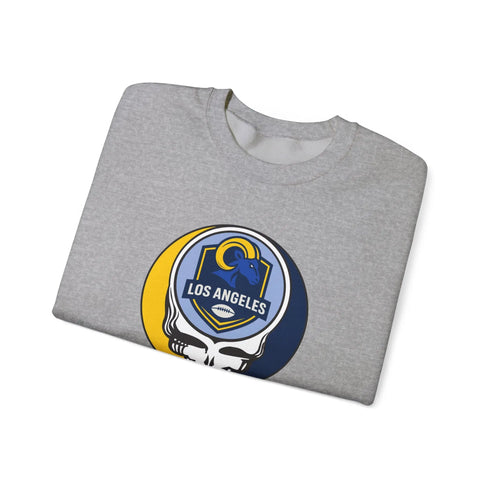 Grateful Dead - Los Angeles Rams Grateful Dead Stealie Crewneck Sweatshirt - StealieShop