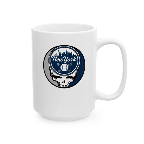 Grateful Dead - New York Yankees Stealie Ceramic Mug - MLB - StealieShop