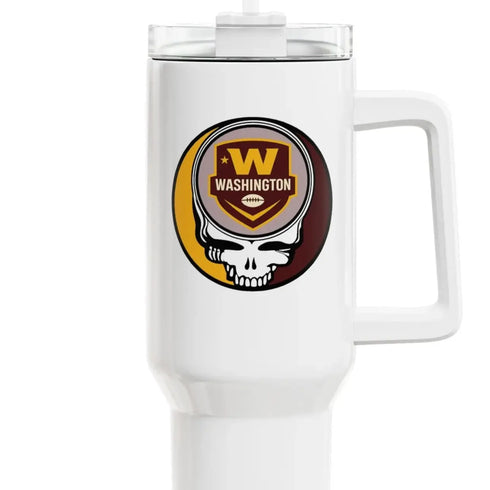 Grateful Dead - The Gridiron Collection: Washington Commanders Stealie "Fat Man" Tumbler, Double Insulated 40oz Travel Mug - NFL - StealieShop