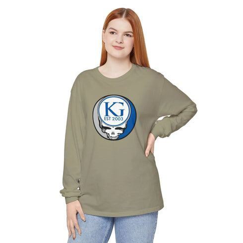 Grateful Dead - Custom KG Garment-Dyed Long Sleeve T-Shirt - StealieShop