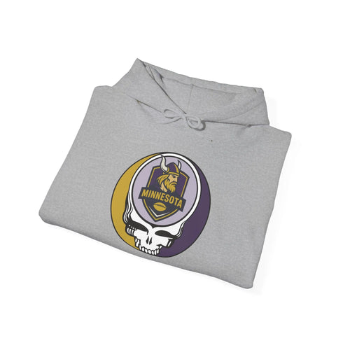 Grateful Dead - Minnesota Vikings Stealie Grateful Dead Hooded Sweatshirt - NFL - StealieShop