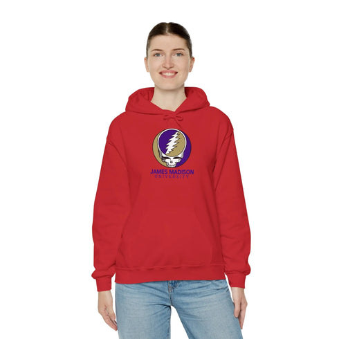 James Madison University Grateful Dead Hoodie - Hooded Sweatshirt - JMU StealieShop