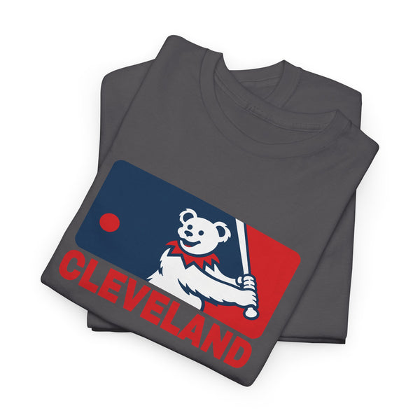 Cleveland Guardians Dancing Bear MLB Logo Unisex Grateful Dead T-Shirt