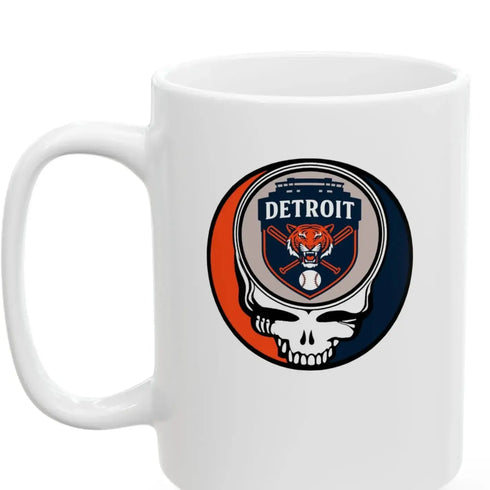 Grateful Dead - The Ballpark Collection: Detroit Baseball Edition Stealie Ceramic Mug - MLB - StealieShop