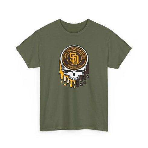 Grateful Dead - San Diego Padres Dripping Stealie T-Shirt - MLB - StealieShop