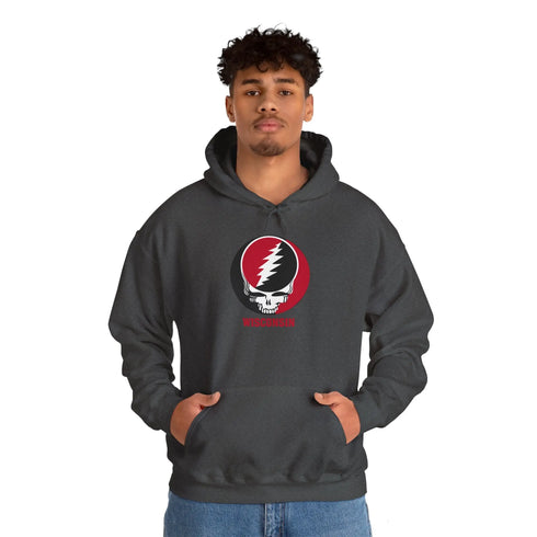 University of Wisconsin Grateful Dead Unisex Heavy Blend Hoodie - Hooded Sweatshirt StealieShop