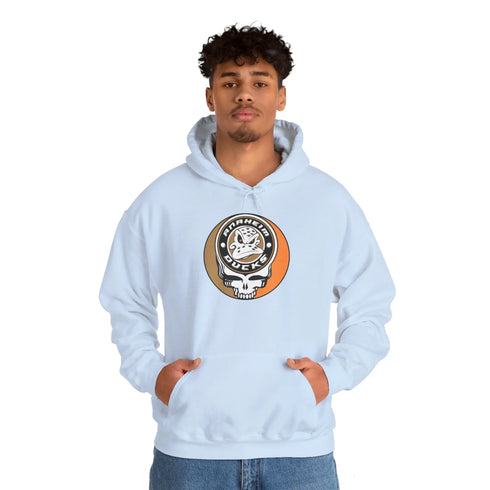 Anaheim Ducks Grateful Dead Unisex Heavy Blend Hoodie - Hooded Sweatshirt - StealieShop