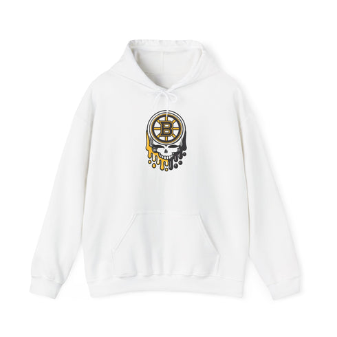 Boston Hockey Dripping Stealie Unisex Heavy Blend Hoodie