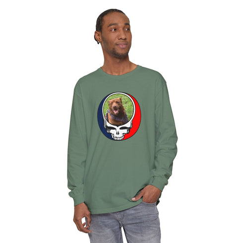 Custom Dog Stealie Garment-Dyed Long Sleeve T-Shirt (33)