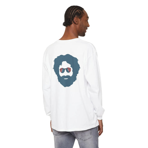 Grateful Dead - Grateful Dead Jerry Garcia Two-Sided Vineyard Collection Garment-dyed Long Sleeve T-Shirt - StealieShop
