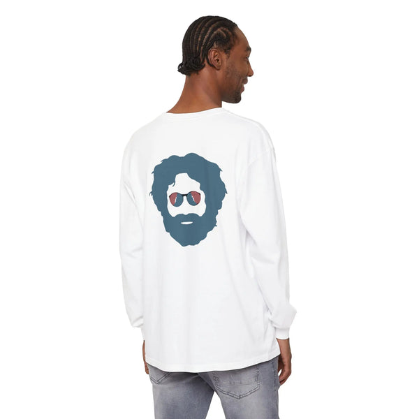 Grateful Dead - Grateful Dead Jerry Garcia Two-Sided Vineyard Collection Garment-dyed Long Sleeve T-Shirt - StealieShop