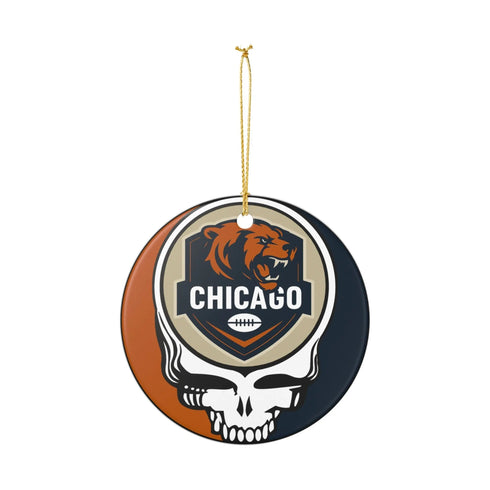 Grateful Dead - Chicago Football Stealie Christmas Ornament - StealieShop