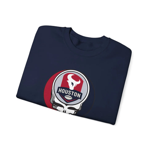 Grateful Dead - Houston Texans Grateful Dead Stealie Crewneck Sweatshirt - NFL - StealieShop