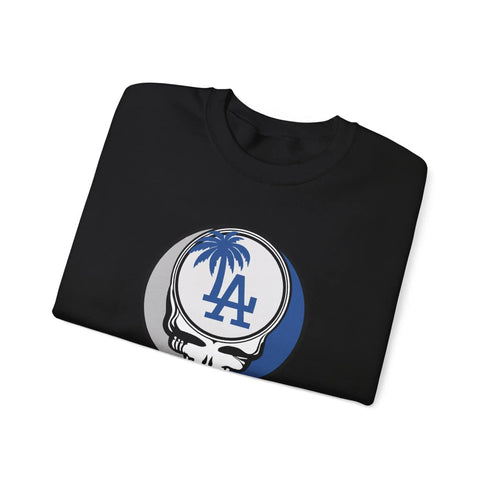 Grateful Dead - Los Angeles Dodgers Grateful Dead Stealie Crewneck Sweatshirt - MLB - StealieShop