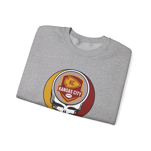 Grateful Dead - Kansas City Chiefs Grateful Dead Stealie Crewneck Sweatshirt - NFL - StealieShop