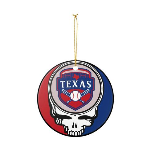 Texas Baseball Stealie Christmas Ornament - StealieShop
