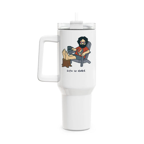 Grateful Dead - Jerry's Chillin' - Life is dead. "Fat Man" Tumbler, Double Insulated 40oz Travel Mug - StealieShop