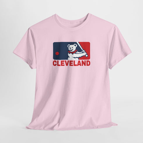 Cleveland Guardians Dancing Bear MLB Logo Unisex Grateful Dead T-Shirt
