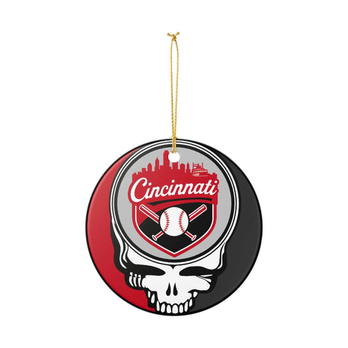 Cincinnati Baseball Stealie Christmas Ornament - StealieShop